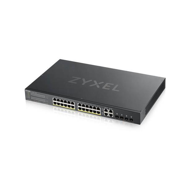 Zyxel GS1920-24HPv2- 28 Port Smart Managed PoE Switch 24x Gb - 4x SFP Standalone-cloud 375w