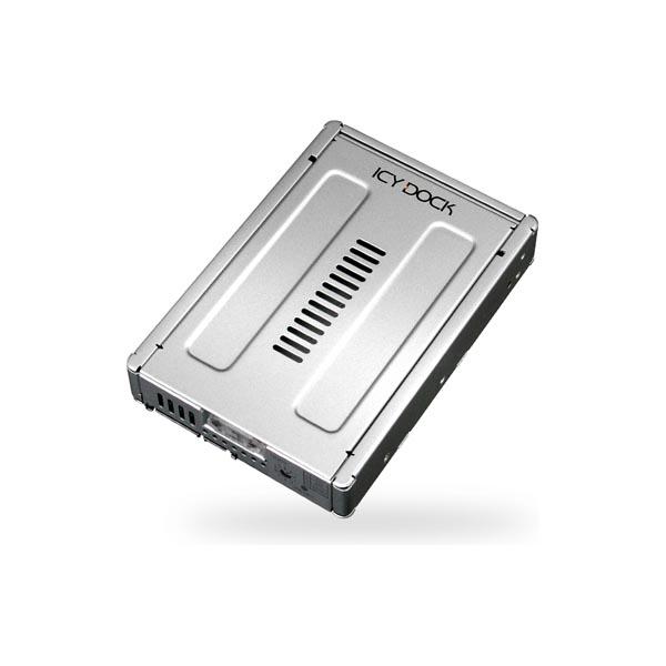 ICY DOCK, sis kasetti 1x2,5" SATA-/SSD-kiintolevylle,1x3,5"-paikkaan