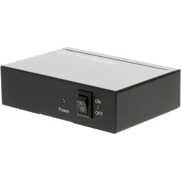 SDI-jakaja 1>2 laitteeseen, 3G/HD-SDI, 1080p, 12 bit, BNC, metalli, mu