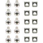 M6 ruuvisarja 19" rack/räkkikaappeihin (prikat+ruuvit+mutterit), 10-pakkaus