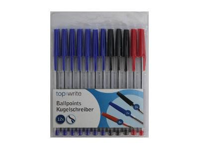 Topwrite Kuulakärkikynä Värilajitelma 12 kpl
