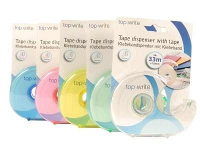 Topwrite Teippiteline, 33m teippirulla, teipin leveys: 18mm, 1 kpl