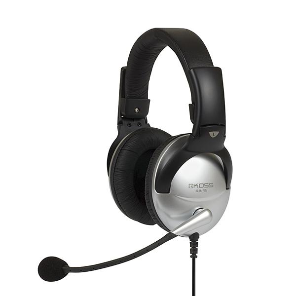 KOSS Headset SB45 Over-Ear Black Silver