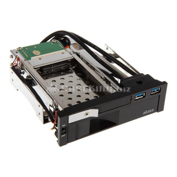 Akasa AK-IEN-01 Lokstor M51 2.5"/3.5" HDD Combo Rack, vaatii emolevyltä 1x USB 3.0