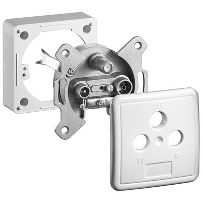 Antennin ulosotto analog/digi-TVlle ja radiolle, kehys, valkoinen