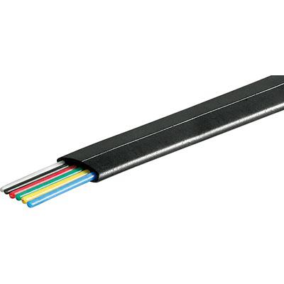 Modulaarikaapeli, 6P, kerä, 100m, musta