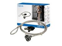 Logilink lock NBS003 150cm -varkaudenestolukko, lukko, turvalukko kannettavalle tietokoneelle