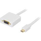 Mini DisplayPort - VGA kaapeli u-n, 1m, valk