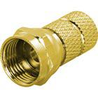 F-liitos, uros, 6,2mm RG59/antennikaapeli, ruuviasennus