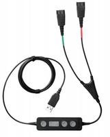 Jabra LINK 265 - Kuulokesovitin -SUPERVISOR CORD, 2XQD / USB