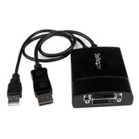StarTech.com DisplayPort to DVI Dual Link Active Adapter Converter - DP to Dual Link DVI-D Active Adapter - 2560x1600 - 1 x DisplayPort Male Digital Audio/Video, 1 x Type A Male USB - 1 x DVI-D (Dual-Link) Female Digital Video - Black