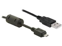 Delock Cable USB2.0 -A male to USB- micro B male 1m