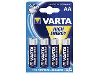 1x4 Varta High Energy Mignon AA LR 6