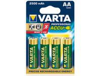 1x4 Varta Rechargeable Accu AA NiMH 2600 mAh Mignon