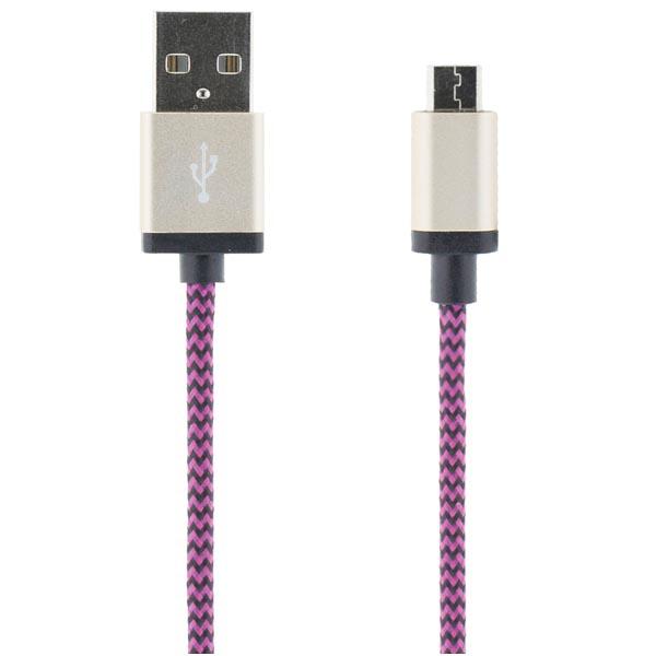 STREETZ USB-synk-/latauskaapeli, USB Micro B ur, 1m, lila
