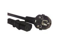 Power Cord 3m Black IEC320 angled Schuko