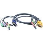 KVM-kaapeli SPHD15 u /2x3,5mm u > 2xPS/2 u/2x3,5mm u/HD15 u, 3m