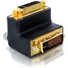 DeLOCK DVI-adapteri, Dual Link DVI-D u-n, kulmaliitos, kullatut liit.