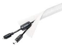 M Universal Cable Sock Roll Velcro White 50m L