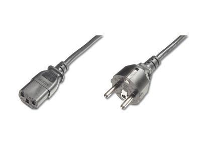 Virtajohto 1,8m Black IEC C13, virtakaapeli, laitekaapeli: Schuko - IEC C13
