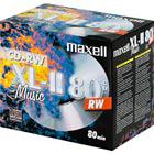 Maxell CD-RW 52x, 700MB/80min, jewel case, audio hopea, 10-pakk