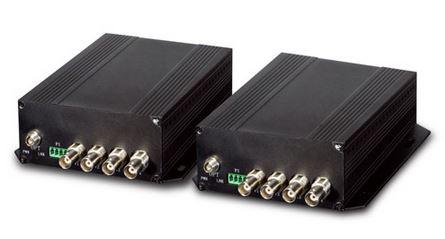 Video over Fiber (SM/WDM/FC) 20km 4x BNC