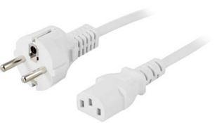 BIAODA virtakaapeli D03-B-C13 1.8m Valkoinen 16A/250V