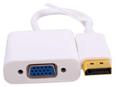 DTECH DisplayPort to VGA Cable, White