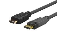 Vivolink Pro Displayport - HDMI, UHD, 7.5m, Black
