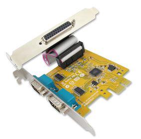 SUNIX 2x RS-232+Parallel PCIe Express PCI 16C950