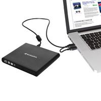 Verbatim EXTERNAL SLIMLINE DVD REWRITER USB 2.0 BLACK