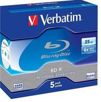 1x5 Verbatim BD-R Blu-Ray 25GB 6x Speed Datalife No-ID Jewel