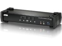 ATEN CS1924 4-porttinen KVMP-kytkin, USB 3.1 Gen 1, 4096 x 2160 taajuudella 60 Hz, DisplayPort 1.2, HDCP, musta