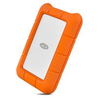 LACIE RUGGED 1TB USB-C USB3.0 Drop crush and rain-resistant for all terrain use orange