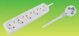 Jatkojohto maad. 5-osainen 3m Lapsisuojattu 16A/250V/3500W