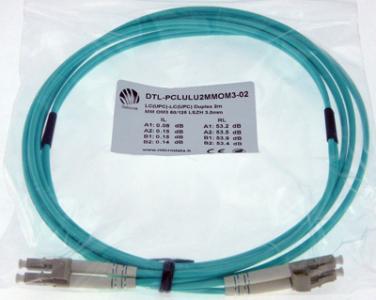 LC/LC/MM 50/125 OM3 3m Duplex-kuitukaapeli LSZH UPC/UPC