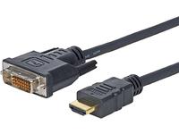 HDMI 19 - DVI-D M-M Cable 1m