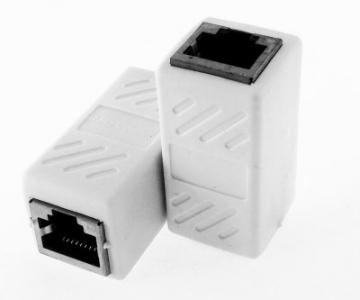 RJ45 Coupler RJ45 adapter 2xFemale White Cat5e