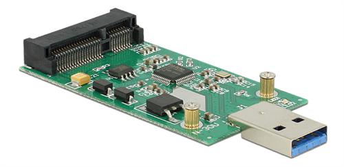 DeLOCK USB 3.0 - mSATA sovitin, 5Gb/s, 1xUSB 3.0 type A uros, 1xmSATA