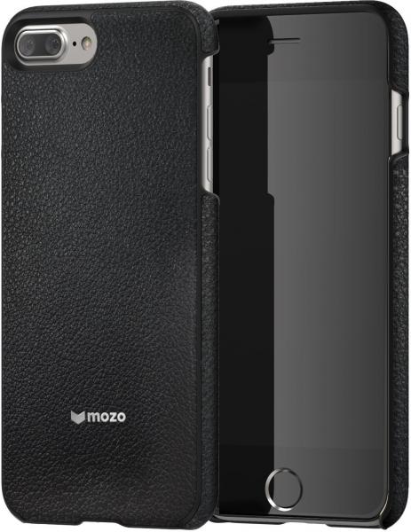 Mozo Genuine Leather Back Cover Case for Apple iPhone 7 Plus/6S Plus - Black, Genuine Leather Back Cover