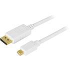 DisplayPort - Mini DisplayPort monitorikaapeli, 20-pin u -u, 1m, valk.