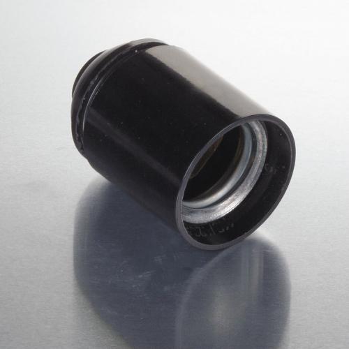 Lampefatning E27 u/afbryder sort