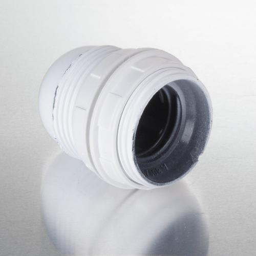 Lampefatning E27 m/skærmringe hvid