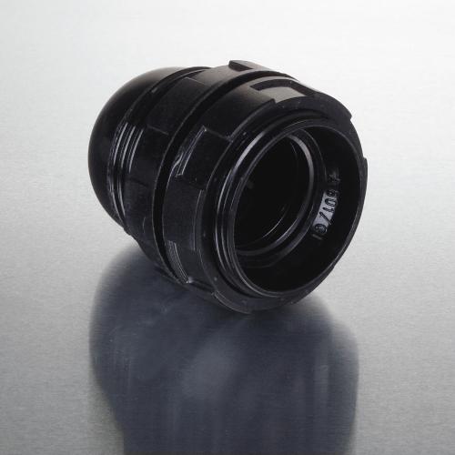 Lampefatning E27 m/skærmringe sort