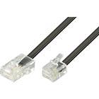 Modulaarikaapeli, 8P4C(RJ45) > 6P4C(RJ11),3 m, musta