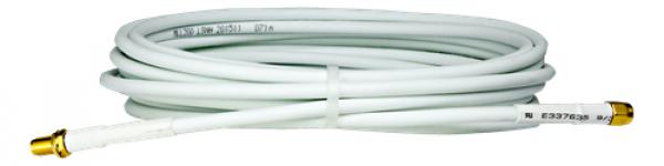 Kaapeli, SM-5, SMA naaras- SMA uros, 5m, RG-58, valkoinen