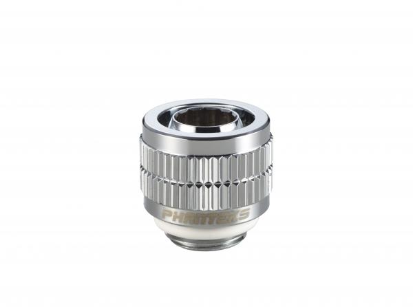Phanteks 13/10mm Soft Tube Fitting (1/2'' - 3/8''). G1/4 - Chrome