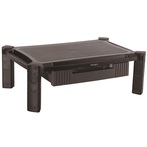 Monitor Riser with Drawer - Height Adjustable - Large