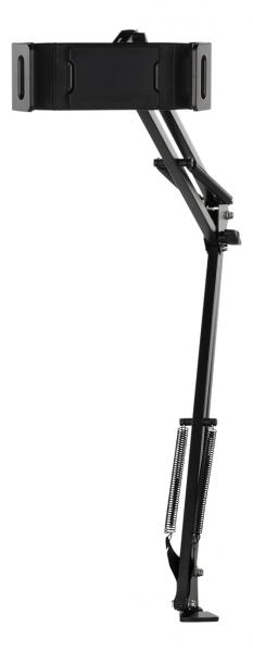 DELTACO puhelimen tai tabletin yleisteline, 4" - 12,9", puristinkiinnitys, kääntyy 360°, musta