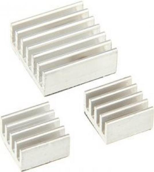 Raspberry Pi Kühlkörper-Set - silber